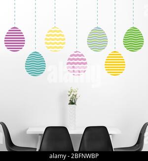 Idee per la decorazione di Pasqua. Concetto di festa Foto Stock