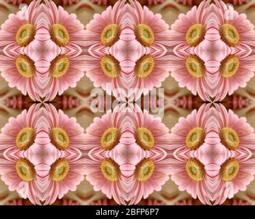 Fiori specchio modello. Sfondo floreale senza cuciture. Foto Stock