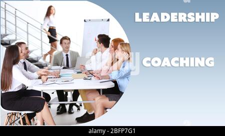 Concetto di coaching di leadership. Foto Stock