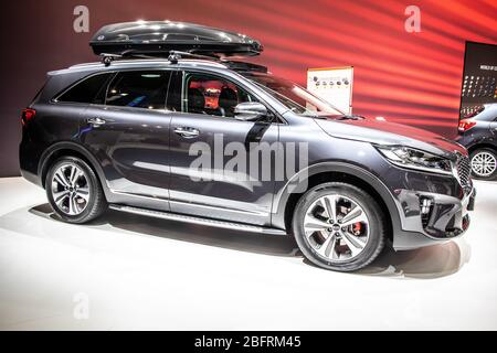 Bruxelles, Belgio, 2020 gennaio Kia Sorento GT Line, Brussels Motor Show, terza generazione di lifting, SUV crossover di medie dimensioni prodotto da Kia Motor Foto Stock