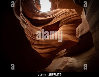 Abbassare Antelope Canyon in Arizona Foto Stock