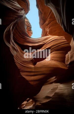 Abbassare Antelope Canyon in Arizona Foto Stock