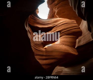 Abbassare Antelope Canyon in Arizona Foto Stock