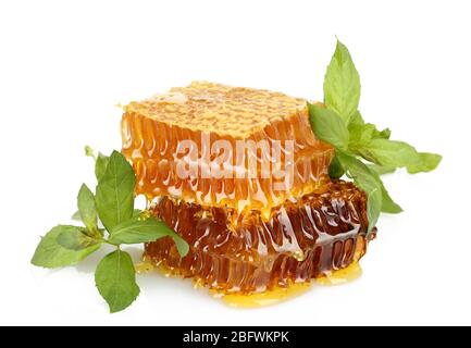 favi dolci alla menta, isolati su bianco Foto Stock