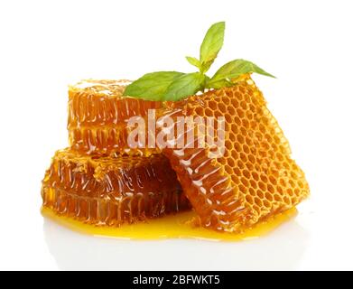 favi dolci alla menta, isolati su bianco Foto Stock