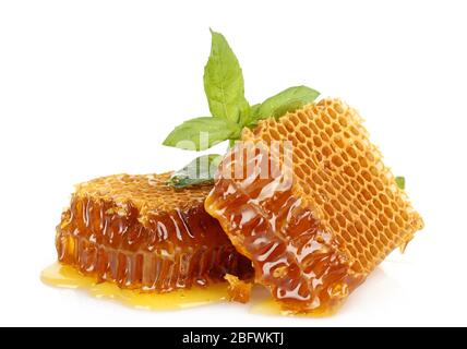 favi dolci alla menta, isolati su bianco Foto Stock