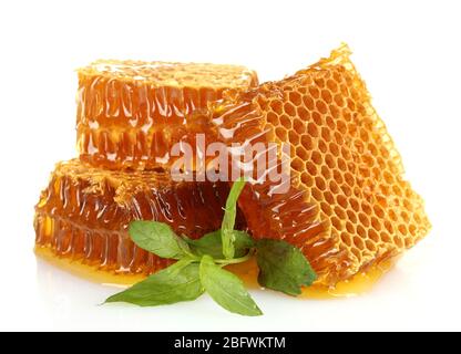 favi dolci alla menta, isolati su bianco Foto Stock