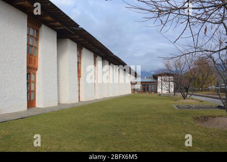 L'esterno dell'Aman Lodge di lusso a Bumthang, Bhutan. Foto Stock