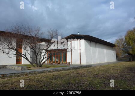 L'esterno dell'Aman Lodge di lusso a Bumthang, Bhutan. Foto Stock