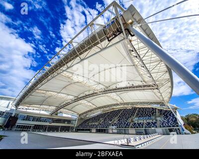 Melbourne, Australia - la piscina del Melbourne Sports & Aquatic Centre (MSAC) è chiusa a causa dell'epidemia di coronavirus COVID-19 Foto Stock