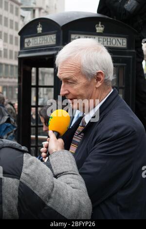 L'ex primo Ministro Margaret Thatcher, cerimonia funebre, marzo a Fleet Street, Londra Foto Stock