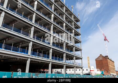 Cantiere di costruzione presso il nuovo Buchanan Wharf Development nel centro di Glasgow. Foto Stock