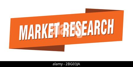modello banner ricerca di mercato. cartello etichetta nastro ricerca di mercato Illustrazione Vettoriale
