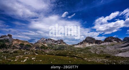 Vista panoramica sulle Dolomiti. Foto Stock