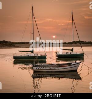 Carne Beach Wexford al tramonto Foto Stock