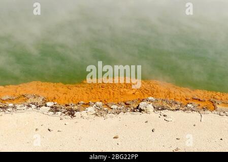 Caratteristica geotermica di Wai-o-Tapu, Rotorua Foto Stock