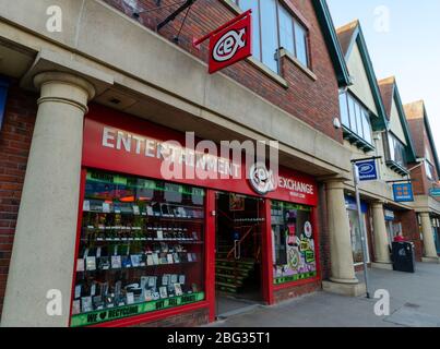 Chester, UK: 1 marzo 2020: CEX gestire un negozio su Frodsham Street. Sono una catena nazionale che acquista e vende dispositivi e acces di intrattenimento elettronici Foto Stock
