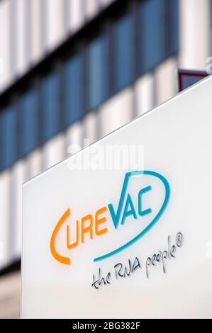 Tubingen, Deutschland. 19 Apr 2020. Speranza per il vaccino contro il virus corona dalla società farmaceutica di Tubingen CureVac AG. Tubingen, 19 aprile 2020 | utilizzo nel mondo Credit: dpa/Alamy Live News Foto Stock