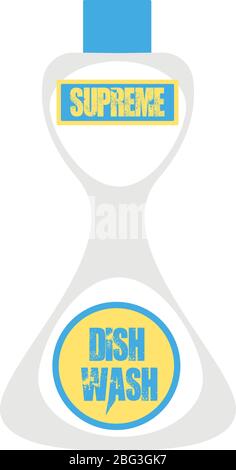 Lavastoviglie, illustrazione, vettore su sfondo bianco Illustrazione Vettoriale