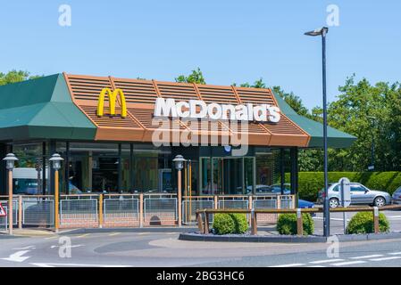 McDonald's fast food in Inghilterra, Regno Unito. Foto Stock