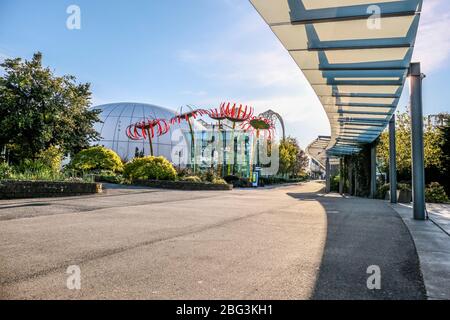 Strada vuota nel centro di Seattle a causa di Coronavirus Stay at Home Order Foto Stock