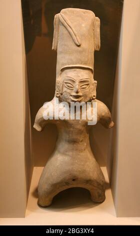 Era precolombiana. Oaxaca, Messico. Figura umana. Probabilmente periodo I. era Pre-colombiana. Museo americano di Storia Naturale. NY Foto Stock