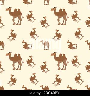 Motivo cammelli, illustrazione, vettore su sfondo bianco Illustrazione Vettoriale
