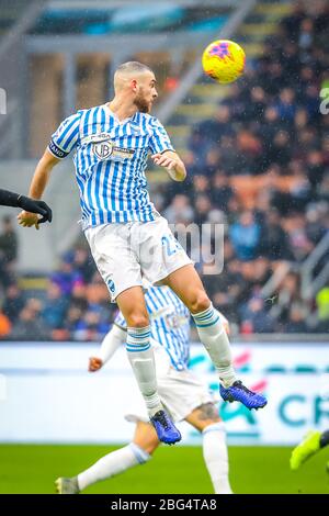 francesco vicari di spal durante la serie calcistica italiana a season 2019/20 di spal - photo credit fabrizio carabelli durante la stagione calcistica italiana 2 Foto Stock