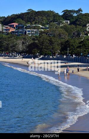 Una vista di Balmoral Beach a Sydney, Australia Foto Stock