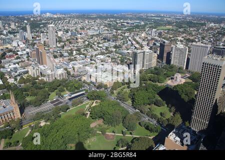 Vista dal Tower Eye, Sydney, Australia Foto Stock
