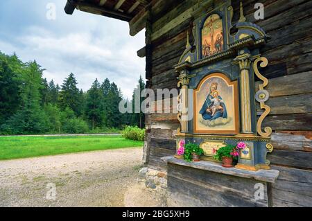 Visita al museo all'aperto della storia della vita rurale. Salisburgo, Austria Foto Stock