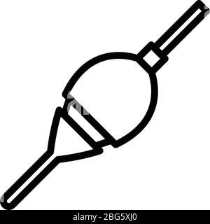 Cattura l'icona del galleggiante fisher, stile del contorno Illustrazione Vettoriale