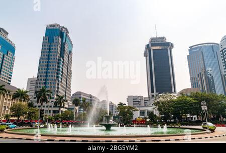 Fontana nel centro di Jakarta, Indonesia Foto Stock