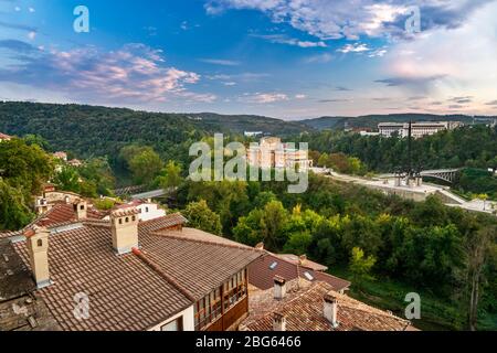 Varie attrazioni turistiche di Veliko Tarnovo, Bulgaria Foto Stock