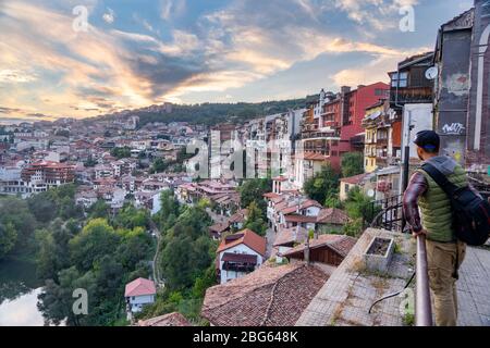 Varie attrazioni turistiche di Veliko Tarnovo, Bulgaria Foto Stock