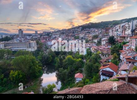 Varie attrazioni turistiche di Veliko Tarnovo, Bulgaria Foto Stock