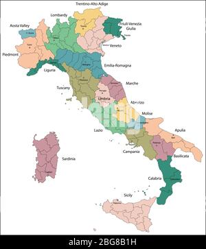 L'Italia è una repubblica parlamentare unitaria in Europa Illustrazione Vettoriale