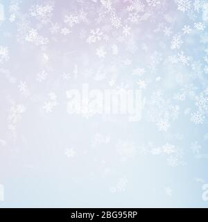 Sfondo astratto di Natale con fiocchi di neve. Elegante modello invernale blu. EPS 10 Illustrazione Vettoriale