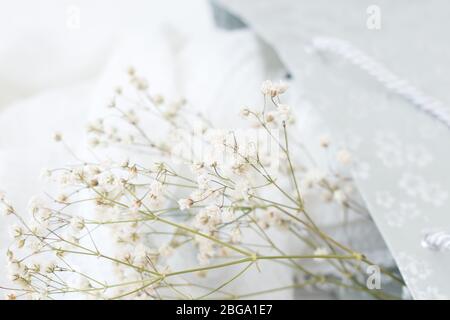 Borsa con fiori di alito del bambino Foto Stock