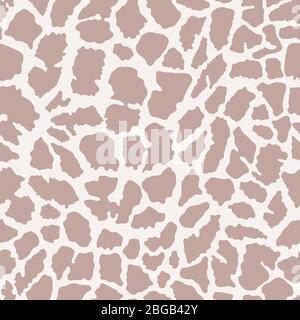 Giraffe pelle senza cuciture african modello vettoriale. Stampa con colori sabbia. Pelagica Camelope. Illustrazione Vettoriale