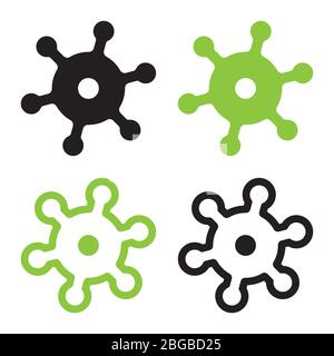 icona piatta di coronavirus utile minima Illustrazione Vettoriale