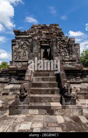 Tempio buddista di Candi Lumbung, il tempio di Prambanan Compounds, Yogyakarta, Giava Centrale, Indonesia. Foto Stock