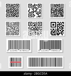 Set di codici QR Illustrazione Vettoriale