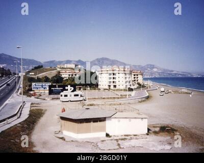 Fuengirola (zona ovest), provincia di Málaga, Andalusia, Spagna. Foto Stock