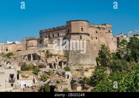 Vista panoramica di Massafra. La Puglia. L'Italia. Foto Stock