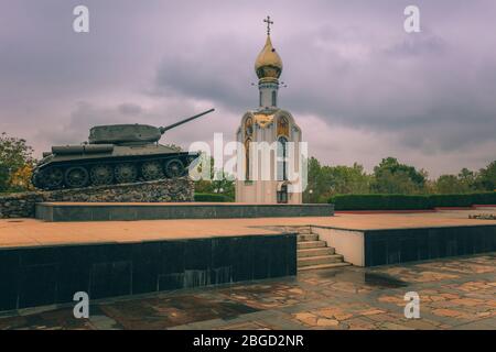 San Giorgio la Cappella vittoriosa a Tiraspol. Tiraspol, Transnistria. Foto Stock