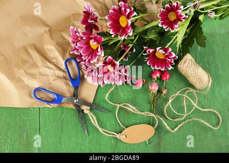 Luogo di lavoro del fioraio. Foto concettuale Foto Stock