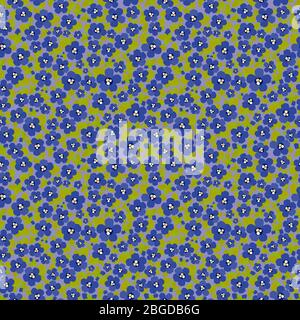 Blu senza cuciture con piccoli fiori. Solo jpeg. Foto Stock