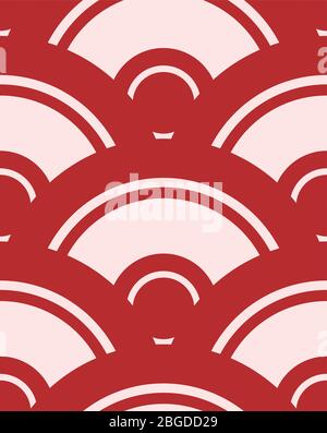 Questa è un'illustrazione del modello giapponese senza giunture che rappresenta l'onda Qinghai Illustrazione Vettoriale