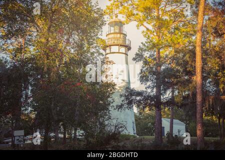 Amelia Island Lighthouse. Fernandina Beach, Florida, Stati Uniti d'America. Foto Stock